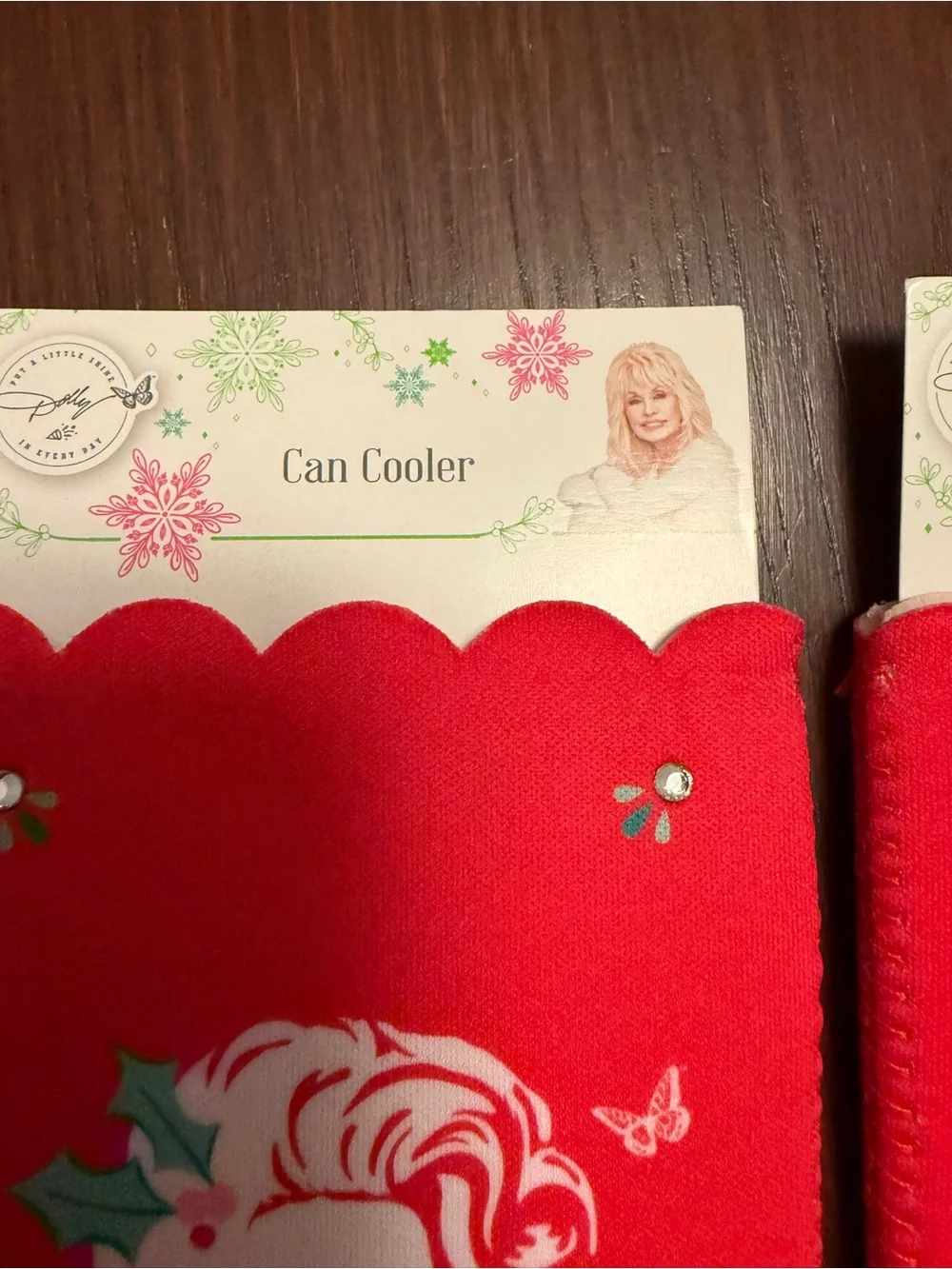 Dolly Parton festive red